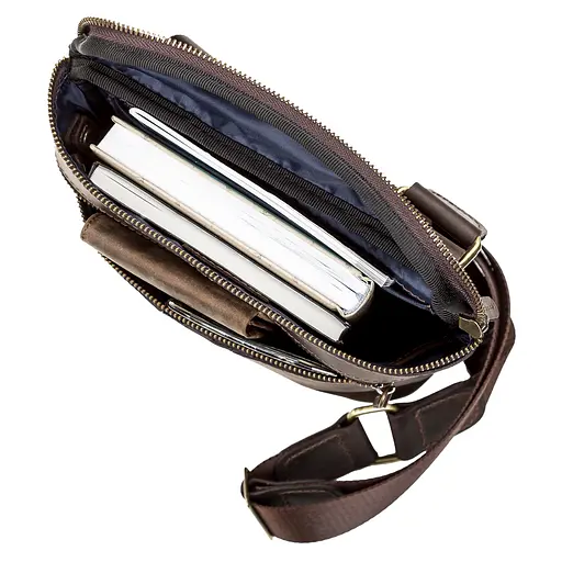 Сумка кожаная мужская SHVIGEL 22х24х4,5 см sum0012492 - фото 4