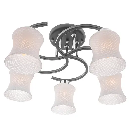 Люстра стельова Brille класична E27 60W BK (LK-604C/5) - фото 3