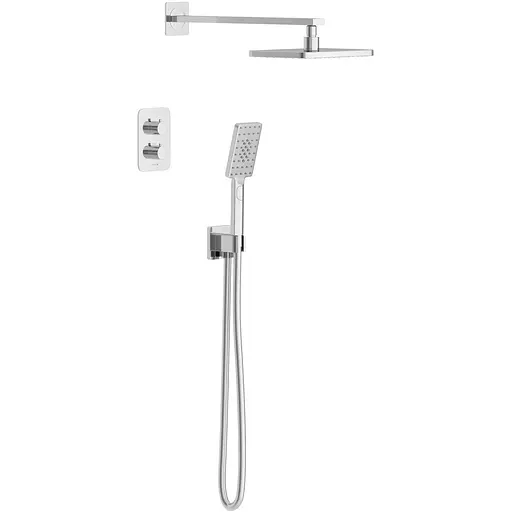 Душевая система скрытого монтажа с термостатом Imprese Bilovec верхний душ 260x188 мм ABS хром t04800901SQС, Хром - фото 1