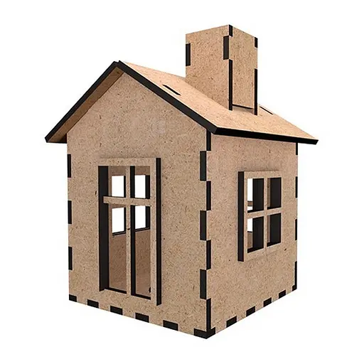 Заготовка для декорування "Будиночок 9" Fabrika Decoru FDPO-348 з LED свічкою в комплекті - фото 1