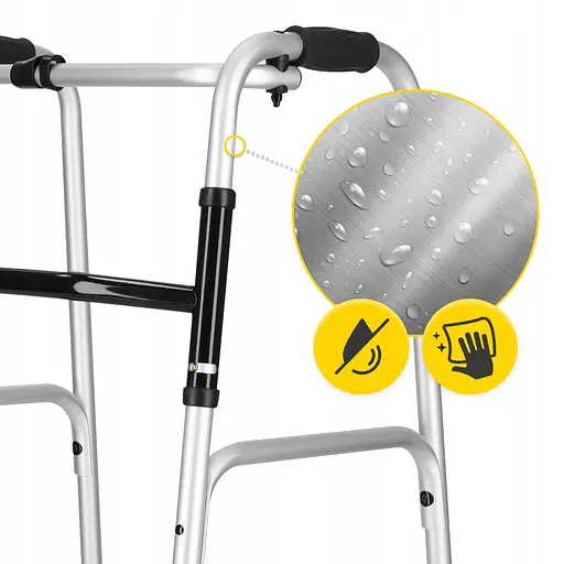 Реабилитационные ходунки 4FIZJO регулируемые, с колесиками Silver/Black (P-5905973406451) - фото 9