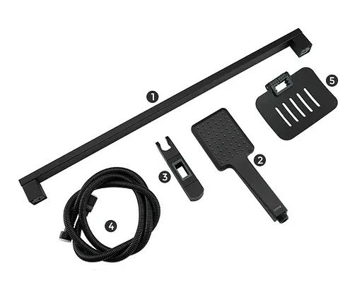 Душовий гарнітур Gappo G8013, Чорний матовий - фото 4