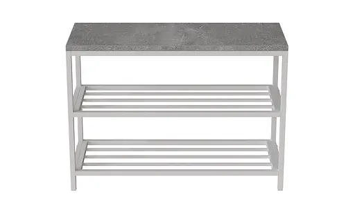 Банкетка універсальна Ferrum-decor Слайм 45x63x26 сірий ДСП Дуб Сан-Марино 16мм (FRD-104081)