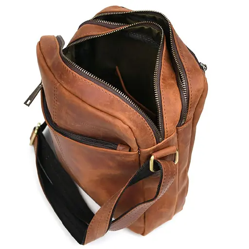 Шкіряна сумка месенджер Tarwa 24х26х7 см sum0028351 - фото 5