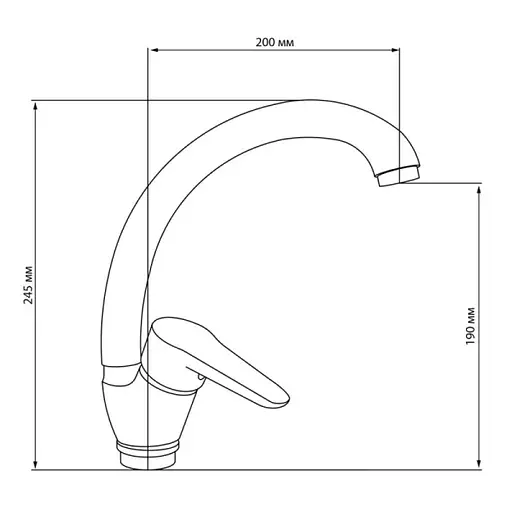 Смеситель для кухни Lidz (CRM) -14 34 008 03 - фото 2