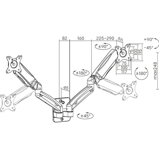 Настільне кріплення для моніторів OfficePro MA312B 17`-32` Black [148289] - фото 17