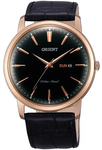 Мужские наручные часы Orient FUG1R004B6 кварцевые с кожаным браслетом