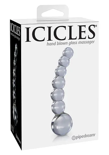 Анальная цепочка Pipedream Icicles No 12 см (прозрачный) - фото 3