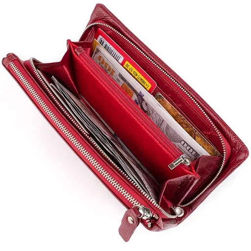 Женский кожаный кошелек-клатч ST Leather 20.8х10х2 см acs0015267 - фото 3