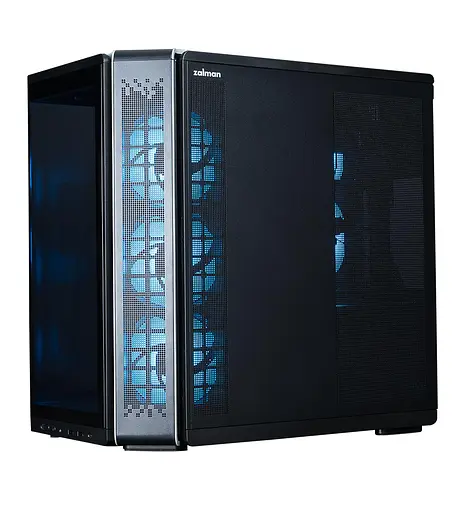 Zalman Корпус P60 без БР, 2xUSB3.0, 1x Type C, 3x120мм ARGB Reverse, 2x120мм ARGB, VGA 435мм, LCS ready, Curved Tempered Glass, Dual Chamber, ATX, чорний - фото 10