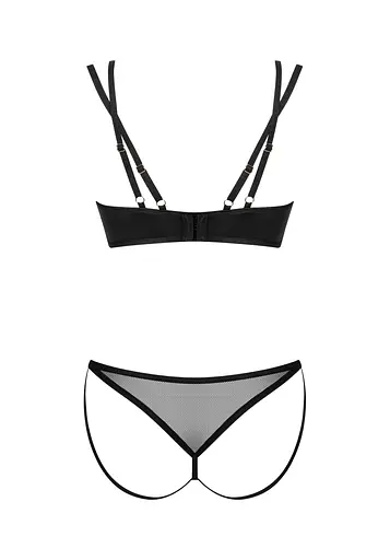 Комплект еротичної білизни Obsessive Nesari M/L чорний - фото 5