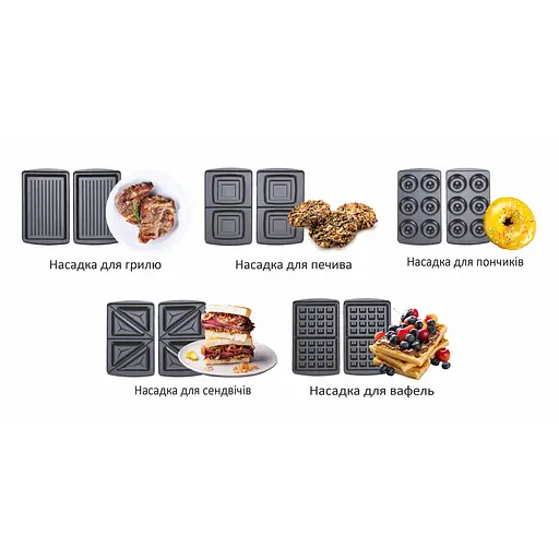 Мультимейкер (вафельница-бутербродница-гриль-кексница-печень) Prime Technics PMM 501 X - фото 2