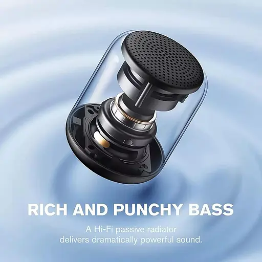 Бездротовий портативний Bluetooth-динамік, 18 годин відтворення, водонепроникний, BassBoost, для телефонів, сумісний з ноутбуками - фото 4