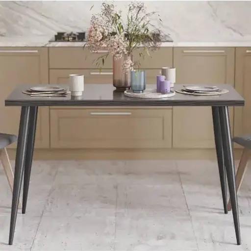 Кухонний стіл Марсель 50 Ferrum-decor 75x120x70 Чорний метал ДСП Сосна Кембра 32 мм (FRD-106704)