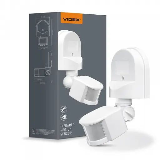 Датчик руху та освітленості Videx VL-SPW02W 220V 1200W інфрачервоний - фото 2