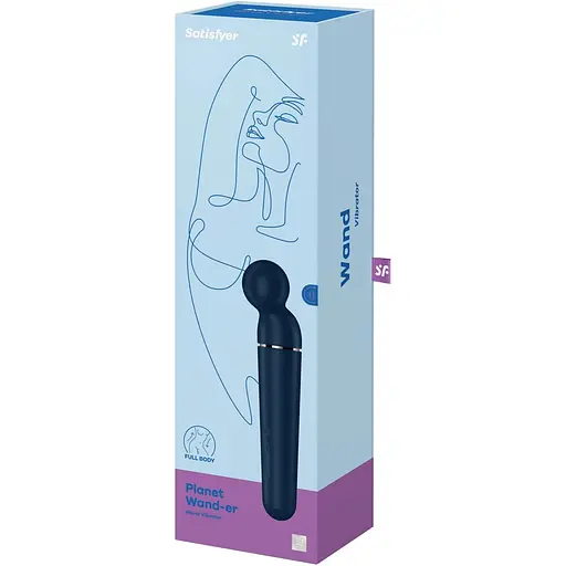 Вибромассажер Satisfyer Planet Wand-er Blue/Rosegold - фото 6