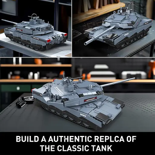 Конструктор танк на радіокеруванні  Mould King танк АБРАМС Abrams X Tank для дорослих та дітей військова техніка 1192 деталі - фото 6