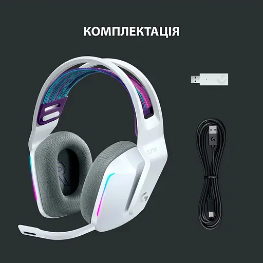 Наушники Logitech G733 Lightspeed Wireless RGB White (981-000883, 981-000886) - фото 7