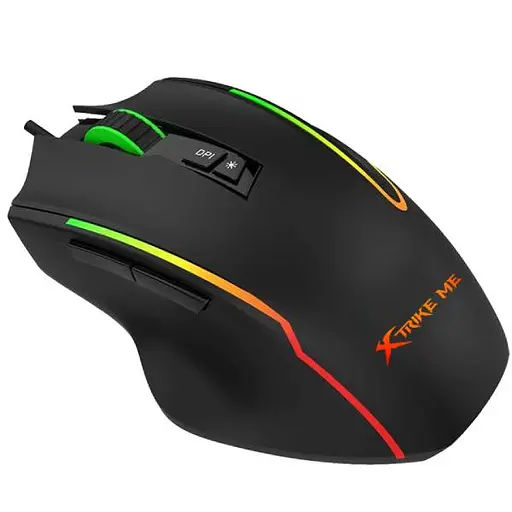 Мишка XTRIKE ME GM-518, ігрова 12800dpi., 9кн., RGB, високий профіль, чорна - фото 5