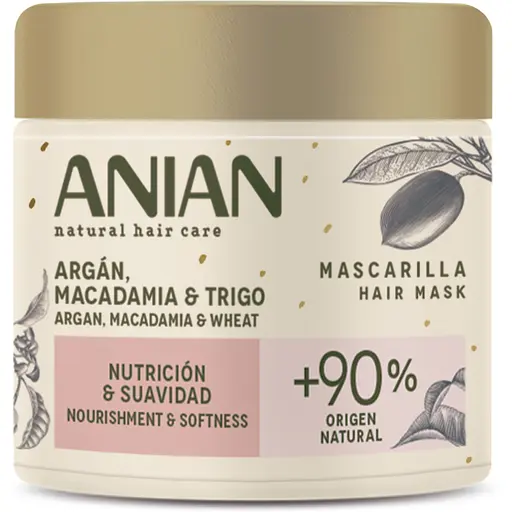 Маска Anian Argan, Macadamia & Wheat для пошкодженого волосся 350 мл - фото 1