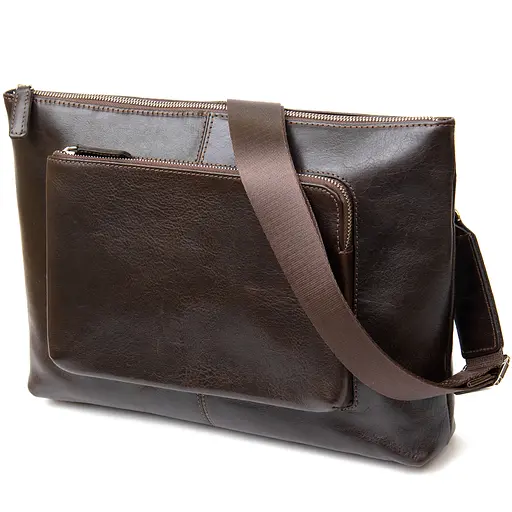 Чоловіча шкіряна сумка для ноутбука GRANDE PELLE 36х25х1,5 см sum0015578 - фото 1