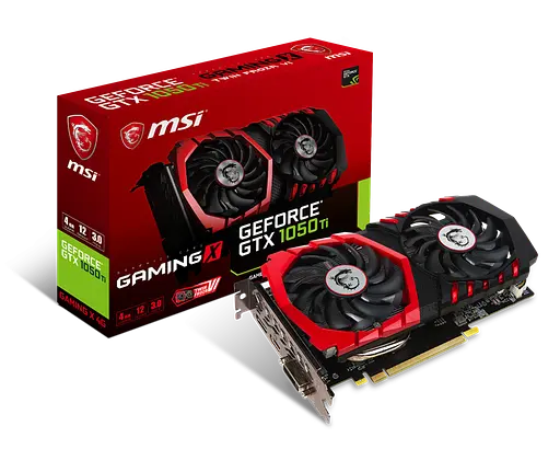 Відеокарта GeForce GTX 1050 Ti 4GB MSI Gaming X (GTX 1050 Ti GAMING X 4G) Б/В - фото 1