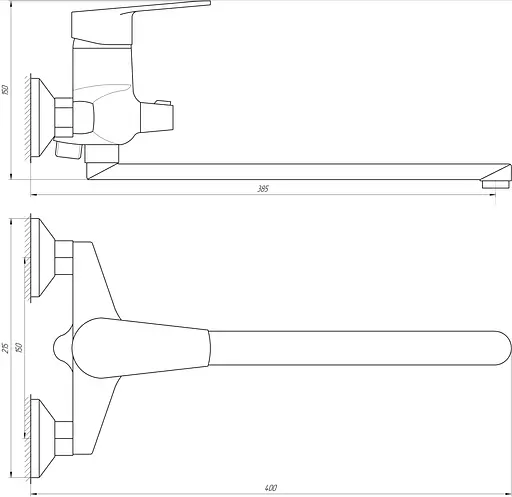 Змішувач для ванни Domino Blitz DBC-208 Хром - фото 5