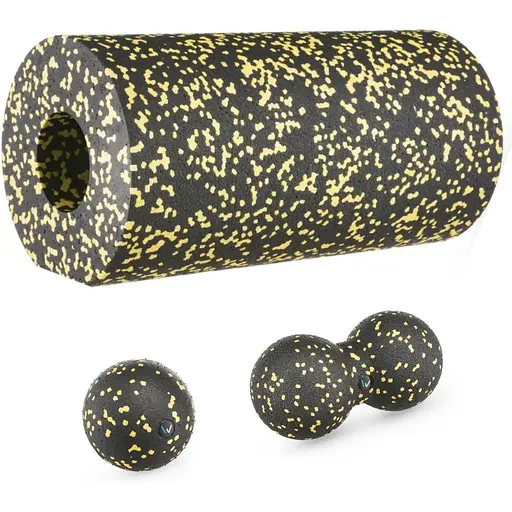 Набор Gymtek массажеров для йоги и фитнеса EPP черно-желтый