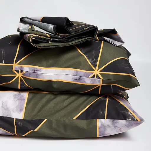 Постельный набор Moon&Star (пододеяльник 175х210 см + 2 наволочки 70х70 см) Микросатин Premium Golden Marble - фото 4