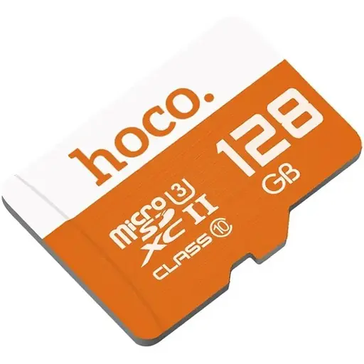 Карта памяти Hoco TF 128GB SDXC Class10 U3 USB3.0 High-Speed ​​оранжевый - фото 1