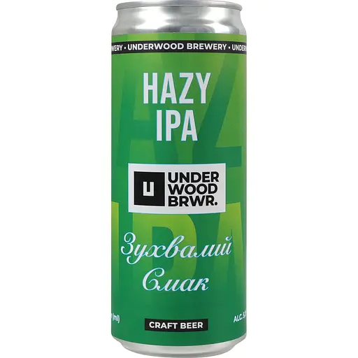 Пиво Underwood Brewery Светлое Hazy IPA 5% 0.33 л ж/б - фото 1