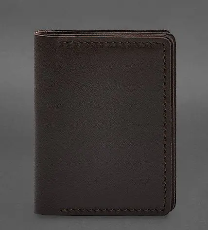 Кожаная обложка для водительского удостоверения, ID и пластиковых карт 2.1 коричневая - фото 1