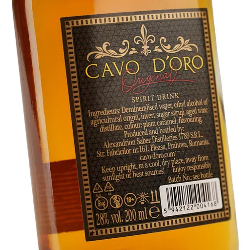 Алкогольний напій Cavo D'oro Original 28% 0.2 л - фото 5