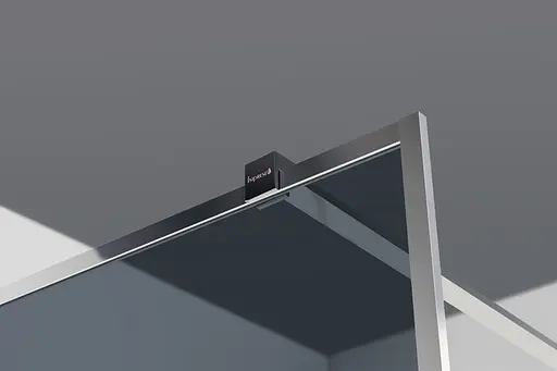 Душова стінка Imprese Walk-In з профілем та тримачем, 100x200 см, скло тоноване хром s09110001GR, тонований, хром - фото 2