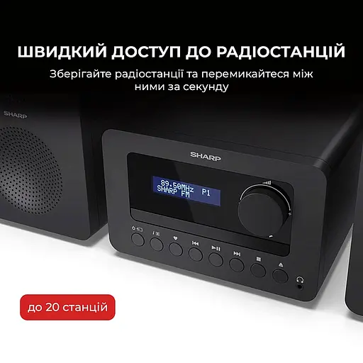 Музыкальный центр Sharp XL-B514(BK) Black - фото 3