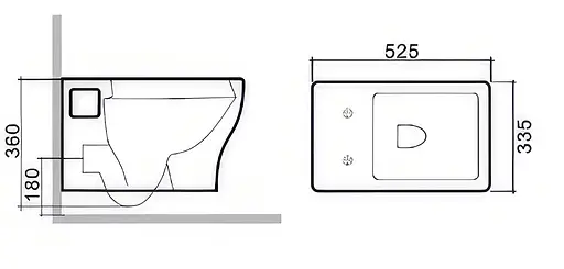 Унитаз подвесной RJ Flex сиденье Duroplast Slim slow-closing, white RJCE03004, Белый - фото 2