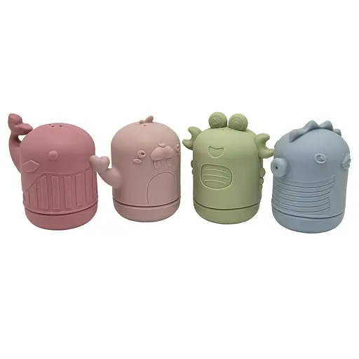 Набір силіконових іграшок для купання "Морські мешканці" Mega Zayka MGZ-0927, 4 штуки - фото 1