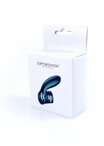 Насадка на пенис B - Series Fox Foxshow Wibrator Silicone Ring 11 см синий - фото 10