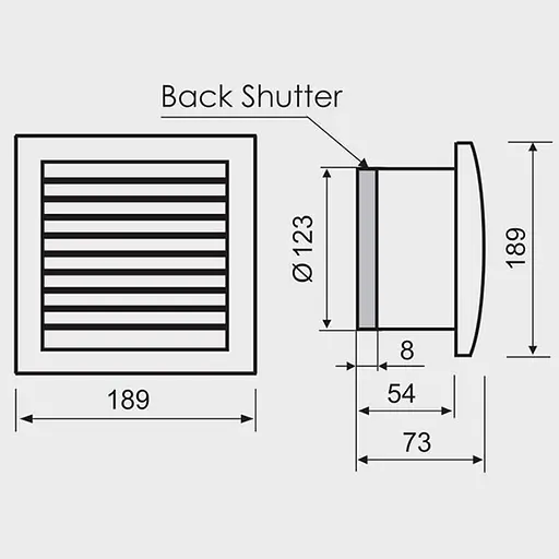 Витяжний ультратоникий вентилятор MMotors MM 120, 150 м3/г зі зворотним клапаном - фото 6