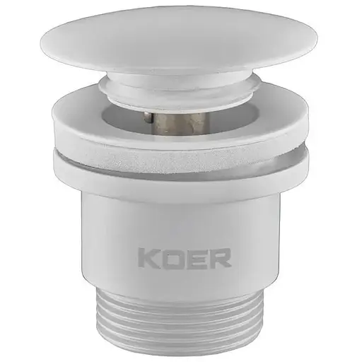 Донний клапан Koer PW-01-03 Click-Clack універсальний KR3402, Білий - фото 1