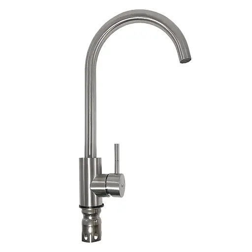 F40899 (H899) Змішувач для кухні НЕРЖ. U-гусак гайка Ø35 Frap 1/10 Нержавіюча сталь - фото 1