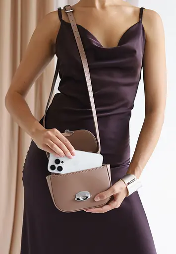 Женская кожаная сумка Jill карамельная - фото 4