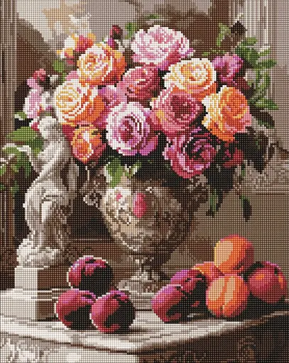 Набор с алмазной мозаикой Изысканные розы Ideyka AMO8122, 40x50 см
