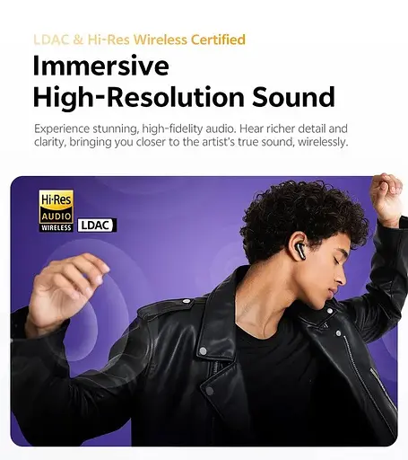 Навушники бездротові QCY MeloBuds N70 (BH25HT18A) TWS чорні - фото 8