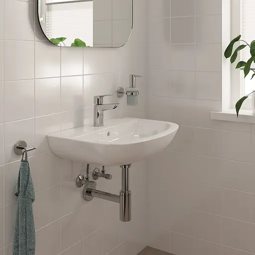Змішувач для умивальника S-Size + натискний донний клапан Grohe BauLoop New 23878001 Хром - фото 7