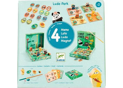 Настольная игра Djeco Набор игр 4 в 1 Лудопарк (Ludo Park) (DJ01698) - фото 2
