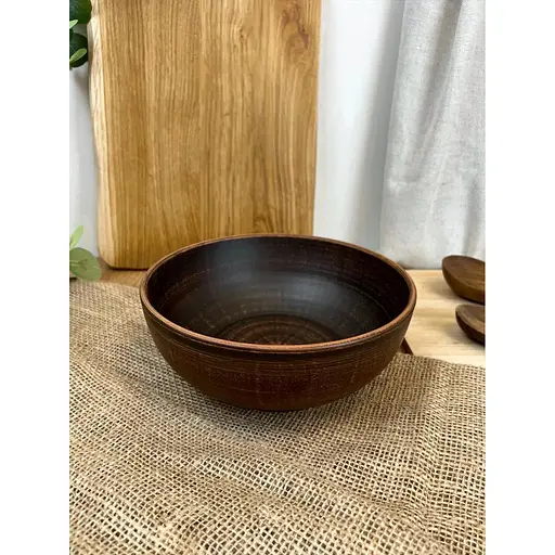 Миска керамическая (глиняная) Гладкая 1 л - фото 2