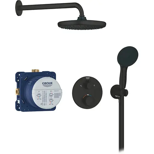 Душова система термостатична Grohe QuickFix Precision з Vitalio Start 250 348832430, Чорний матовий - фото 1