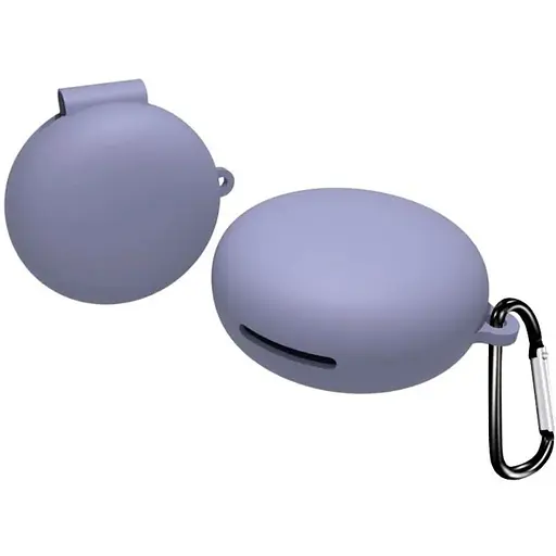 Чохол-накладка DK Silicone Candy Friendly із карабіном для Oppo Enco W31 (lavender grey)