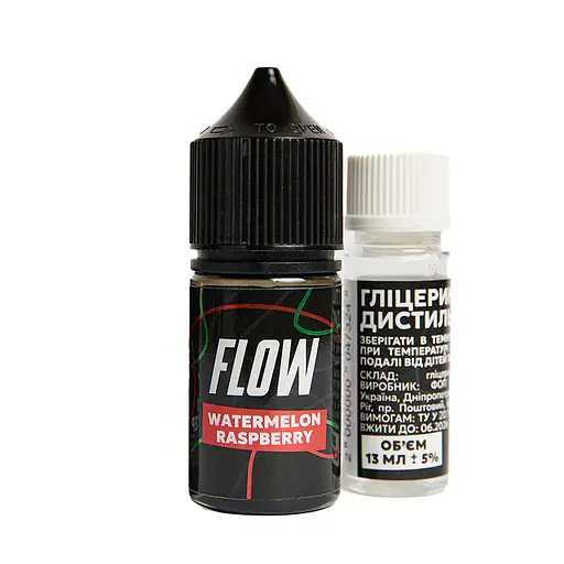 Набор компонентов для самозамеса солевой заправки FLOW 30 мл Watermelon Raspberry Арбуз малина, 0-50 мг (17227)
